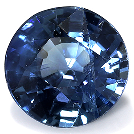 0.97 ct Round Blue Sapphire : Rich Royal Blue