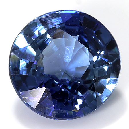 0.94 ct Round Blue Sapphire : Rich Blue
