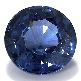 1.11 ct Round Blue Sapphire : Rich Blue