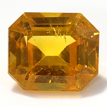 1.14 ct Emerald Cut Yellow Sapphire : Golden Yellow