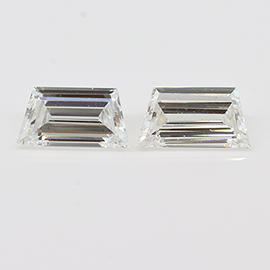 0.75 cttw Pair of Trapezoid Natural Diamonds : G / VS2