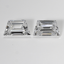 0.35 cttw Pair of Trapezoid Diamonds : E / VS1