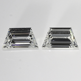 0.51 cttw Pair of Trapezoid Natural Diamonds : G / VS2