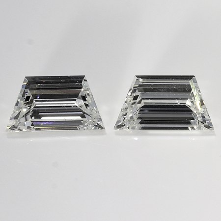 0.51 cttw Pair of Trapezoid Diamonds : G / VS2