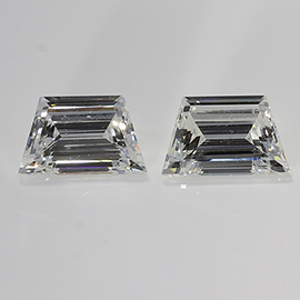 0.49 cttw Pair of Trapezoid Diamonds : F / VS2