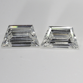 0.51 cttw Pair of Trapezoid Natural Diamonds : G / VS2