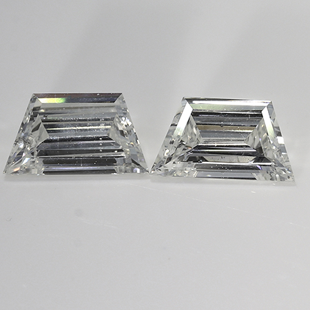 0.51 cttw Pair of Trapezoid Natural Diamonds : G / VS2