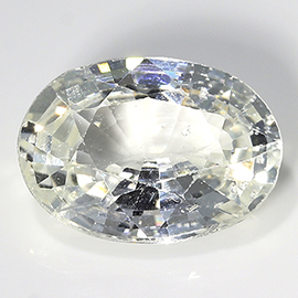 1.31 ct Oval Yellow Sapphire : Light Yellow