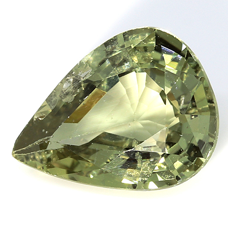 1.77 ct Pear Shape Green Sapphire : Brownish Green