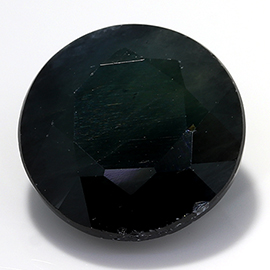 2.45 ct Round Sapphire : Black
