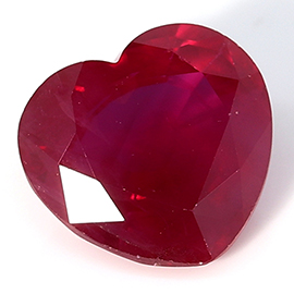 0.93 ct Heart Shape Ruby : Rich Red