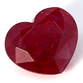 0.86 ct Heart Shape Ruby : Rich Red