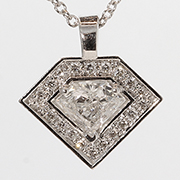 18K White Gold 0.57cttw Diamond Pendant