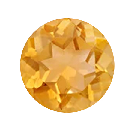 0.02 ct Round Citrine : Golden Yellow