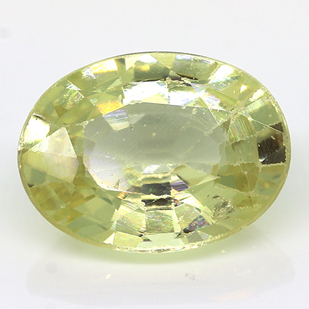 1.53 ct Light Yellow Oval Natural Yellow Sapphire