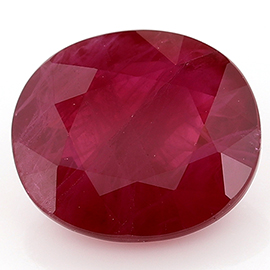 1.49 ct Oval Ruby : Rich Red