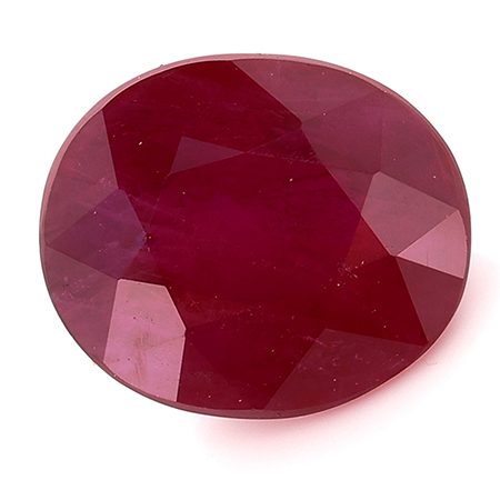 1.52 ct Oval Ruby : Rich Darkish Red