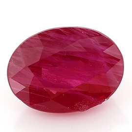 1.34 ct Oval Ruby : Fine Red