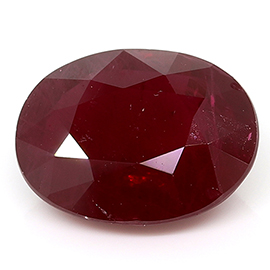 1.19 ct Oval Ruby : Rich Pigeon Blood Red