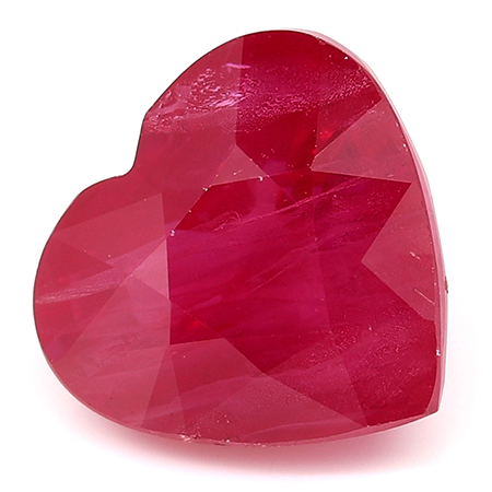 2.01 ct Heart Shape Ruby : Pinkish Red