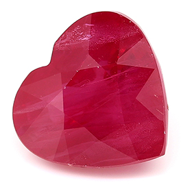 2.01 ct Heart Shape Ruby : Pinkish Red