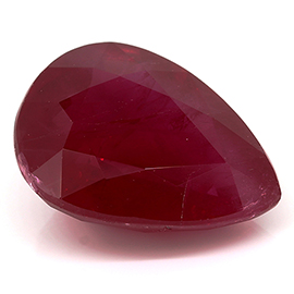 3.01 ct Pear Shape Ruby : Red