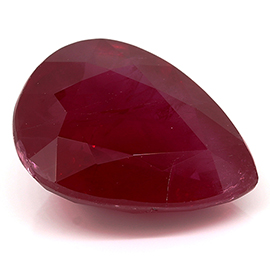 3.01 ct Red Pear Shape Natural Ruby