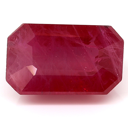 1.20 ct Emerald Cut Ruby : Red