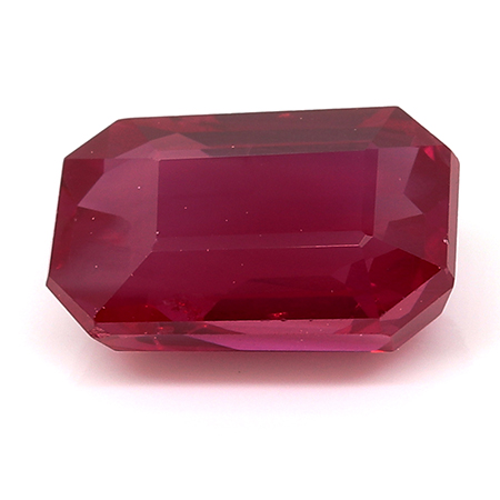 1.00 ct Emerald Cut Ruby : Pinkish Red