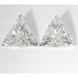 2.03 cttw Pair of Trillion Diamonds : H / SI2