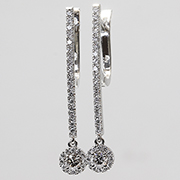 14K White Gold 0.78cttw Diamond Earrings