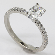 14K White Gold 0.88cttw Diamond Ring