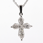 18K White Gold 1.16cttw Diamond Pendant