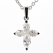 18K White Gold 0.77cttw Diamond Pendant