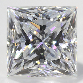 1.30 ct Princess Cut Moissanite : White