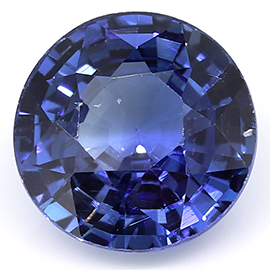 0.97 ct Round Blue Sapphire : Rich Royal Blue