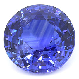 2.45 ct Round Blue Sapphire : Fine Royal Blue