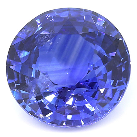 2.45 ct Round Blue Sapphire : Fine Royal Blue