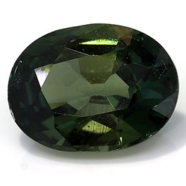 1.27 ct Oval Green Sapphire : Bluish Green