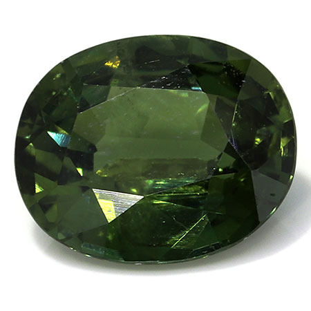 1.10 ct Green  Oval Natural Green Sapphire