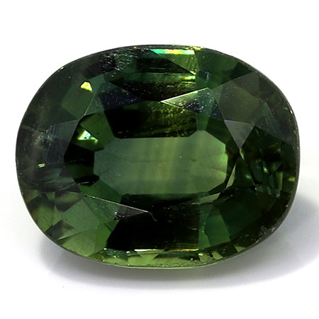 1.23 ct Oval Green Sapphire : Bluish Green