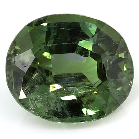 1.29 ct Oval Green Sapphire : Green