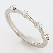 14K White Gold 0.20cttw Diamond Band