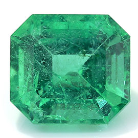 1.28 ct Emerald Cut Emerald : Fine Grass Green