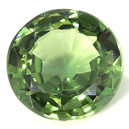 1.17 ct Round Green Sapphire : Rich Green
