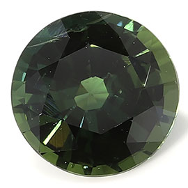 0.92 ct Round Green Sapphire : Rich Green
