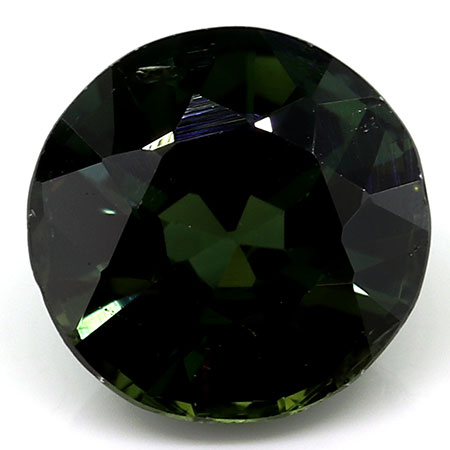 1.04 ct Round Green Sapphire : Olive Green