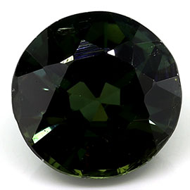 1.04 ct Round Green Sapphire : Olive Green