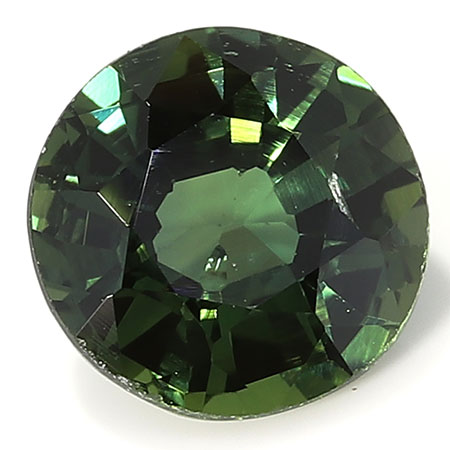 1.01 ct Round Green Sapphire : Fine Green
