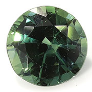 0.90 ct Bluish Green-Teal Round Natural Green Sapphire